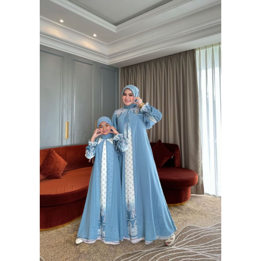 BISA COD/ GAMIS TATIANA  COUPLE MOM& KIDS SERIES   DRESS SIZE M-XXL ORI IRNA EMERALD /TERLARIS/TERMU