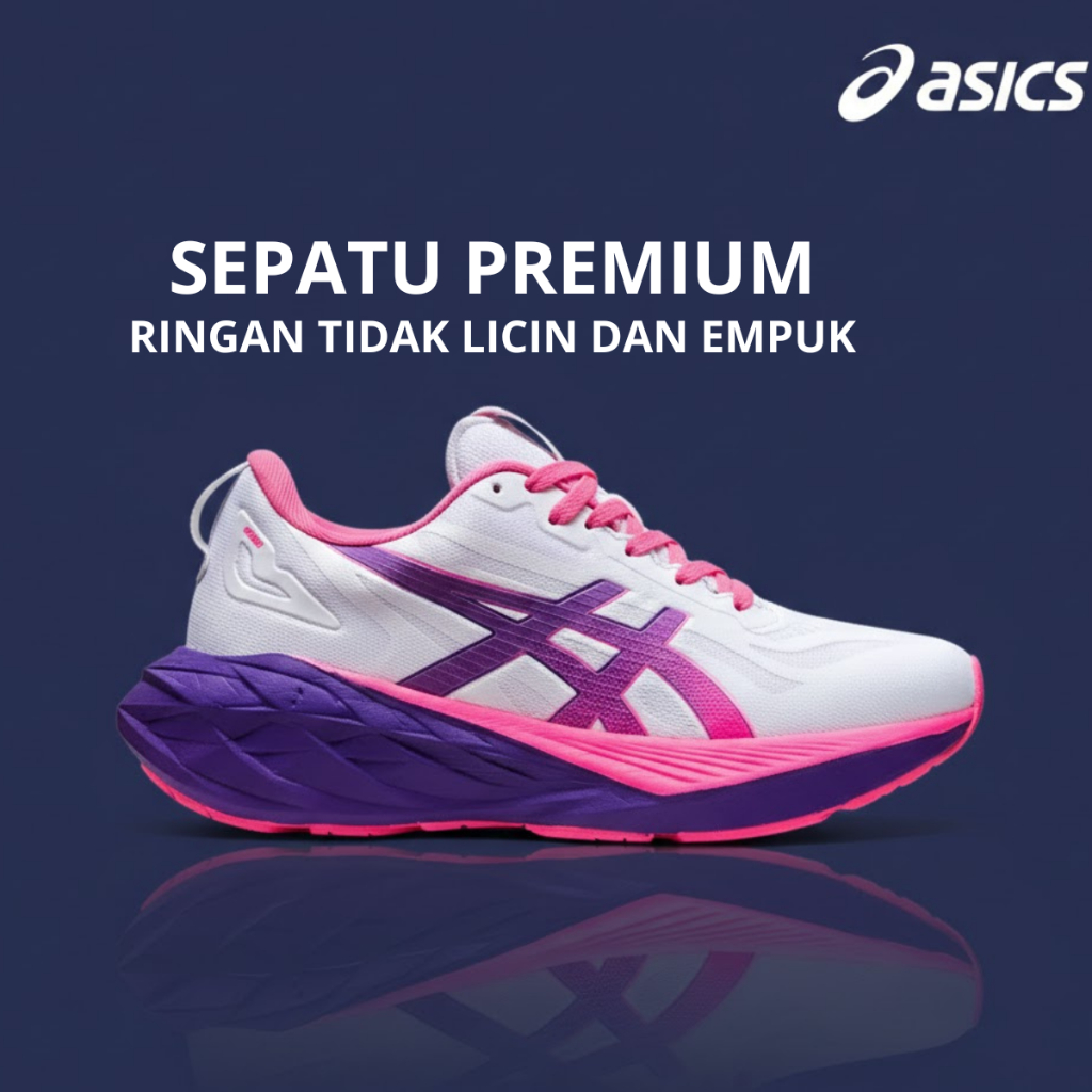 Sepatu Running Volly Asik Putih Pink Ungu pria wanita Anti Selip Free Kaos Kaki
