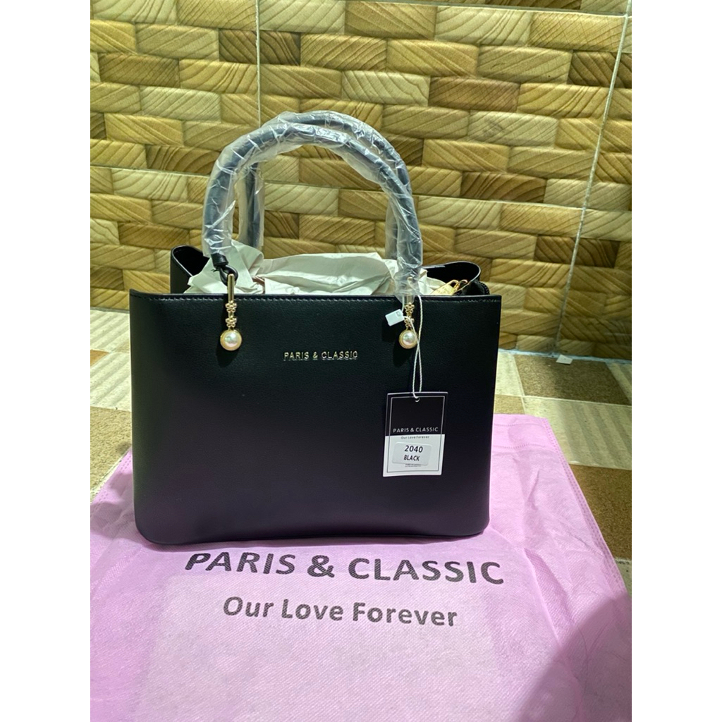 Hand Bag Tas import branded selempang jingjing Paris & Classic Our Love Forever