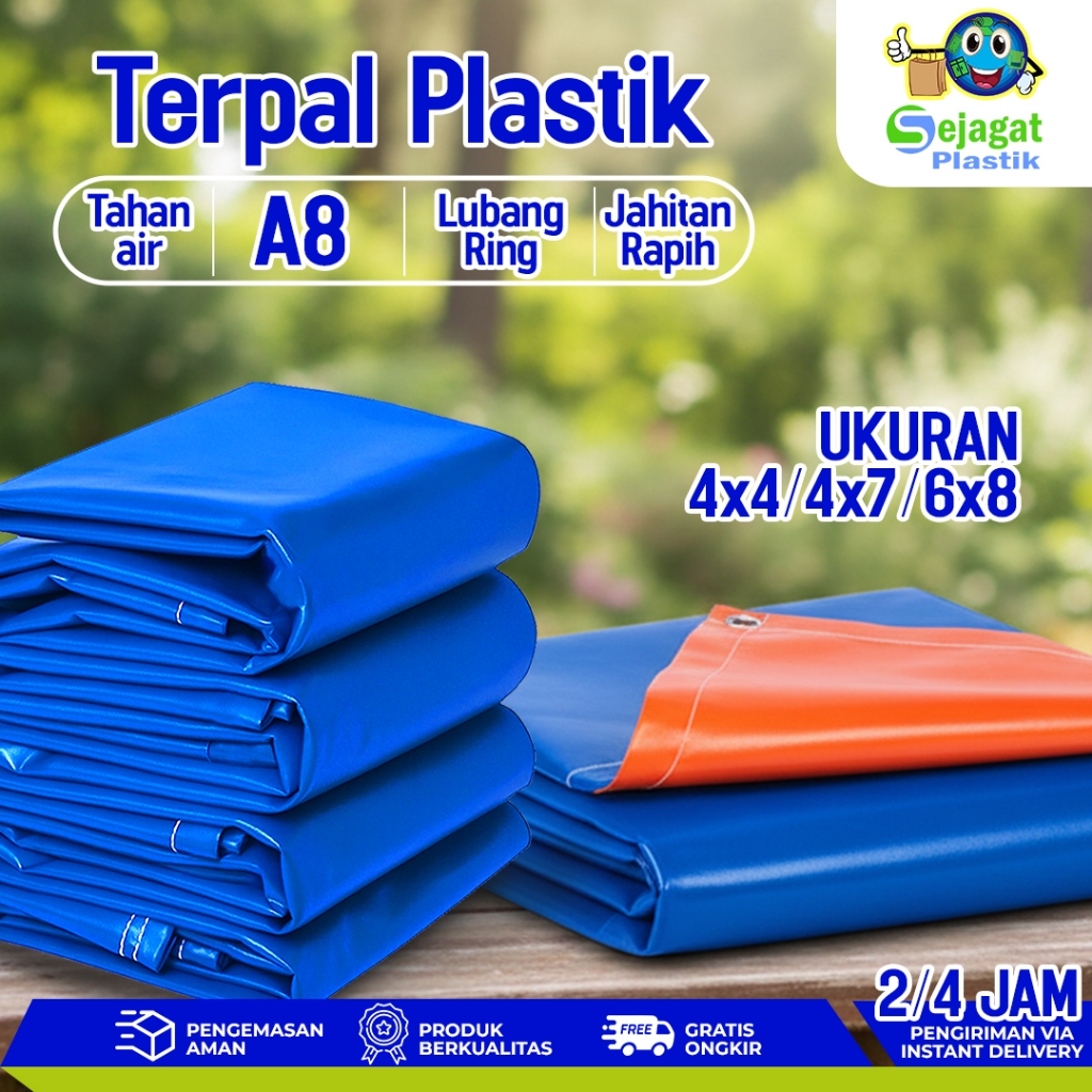 Sejagat Plastik - Tenda Terpal Plastik A8 Terpal jadi Terpal Tebal dan Tahan air serbaguna Terpal pl