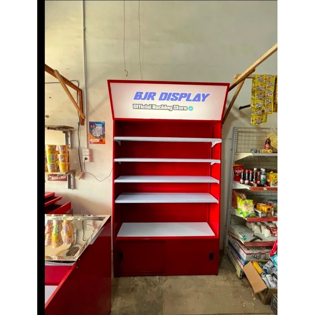 rak backwell atau rak display rokok toko kelontong dan minimarket