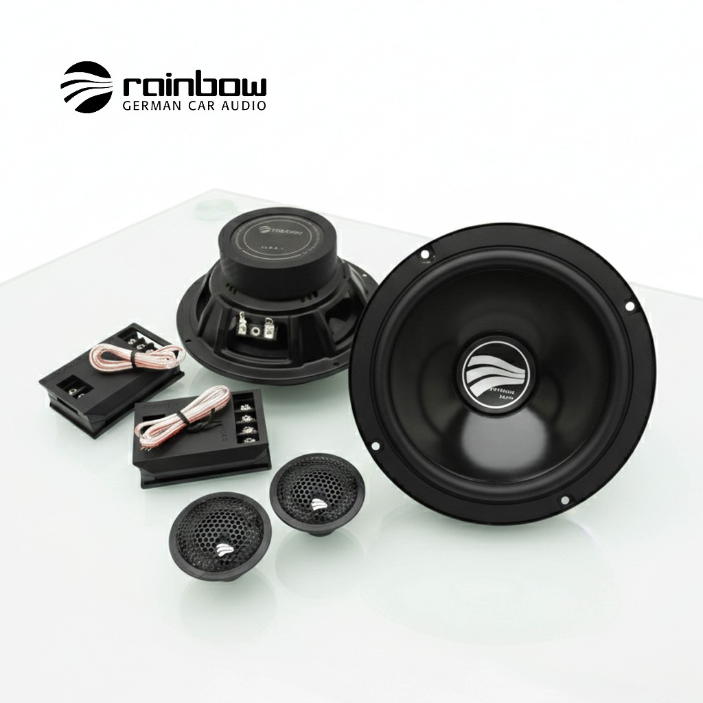 Rainbow EL-C260S Speaker Split 2-Way 6.5 Inch - German Engineering - Phase Plug Design - Silk Dome T
