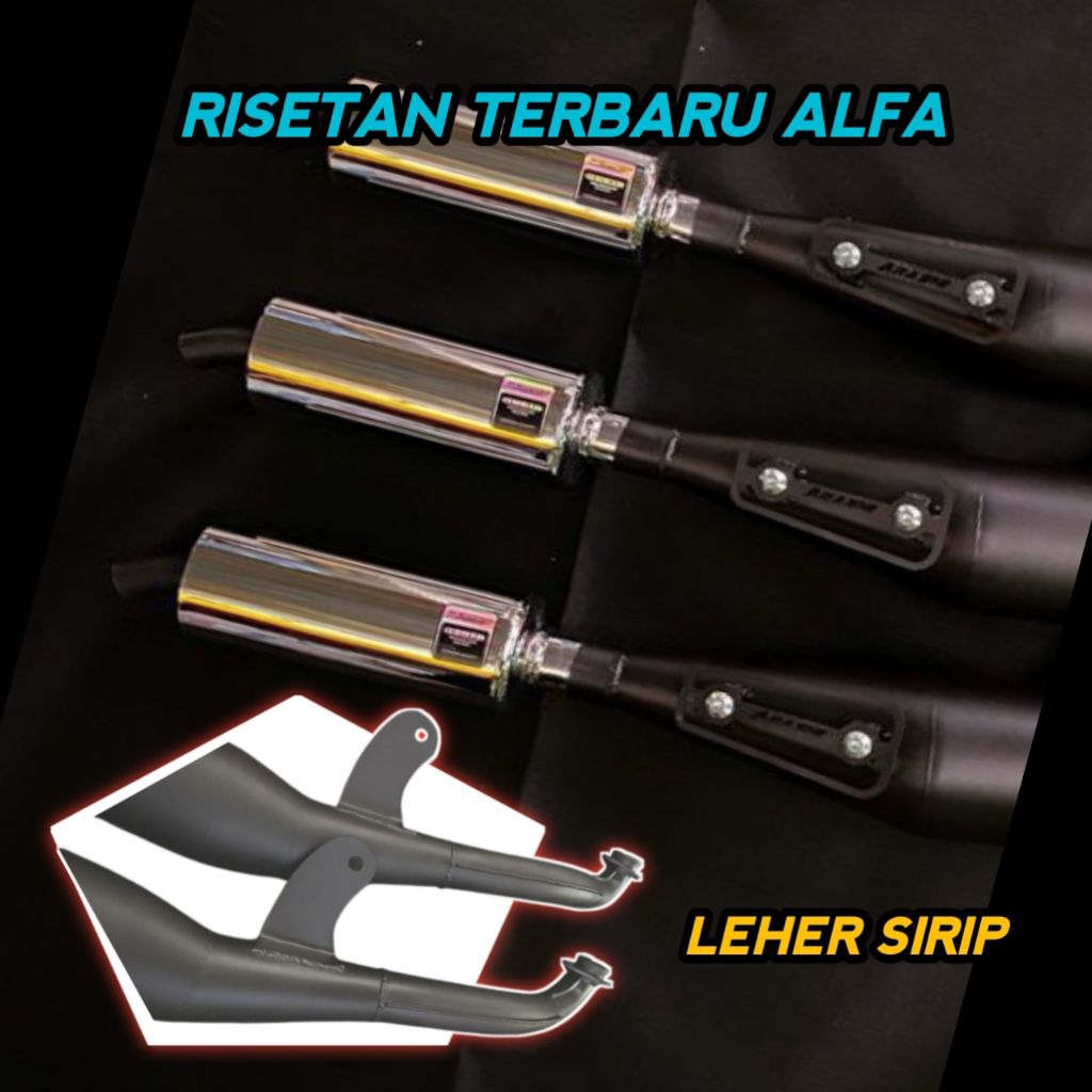 KNALPOT STANDAR RACING YAMAHA ALFA SIRIP ORIGINAL APRO INDONESIA BUKAN NXL EL9