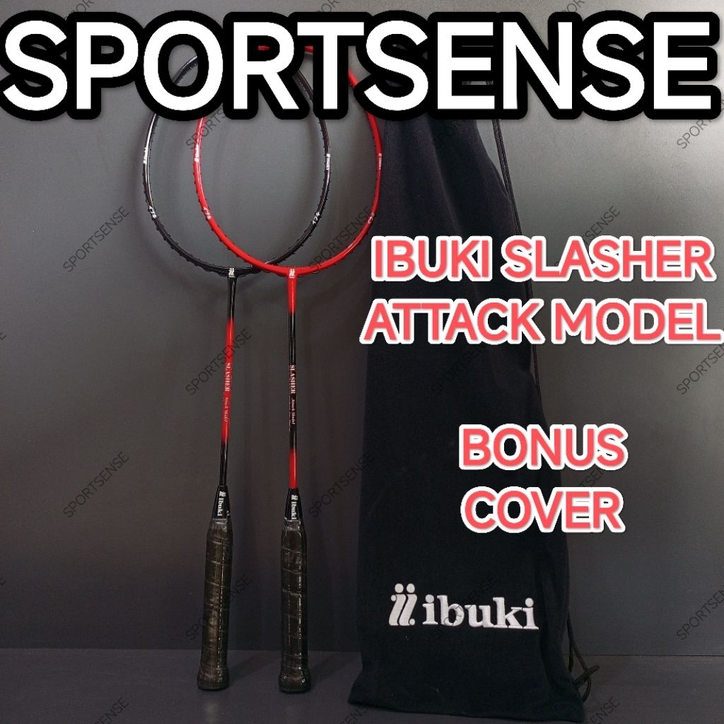Raket Badminton Bulutangkis Ibuki Slasher Attack Model Original Bonus Cover
