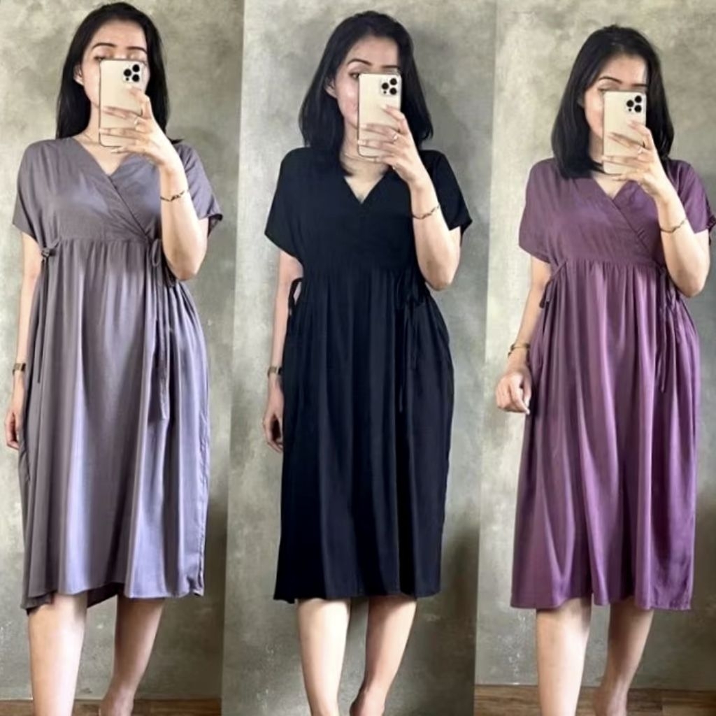 Daster Kimono Pendek/Daster Kimono Busui Rayon Polos