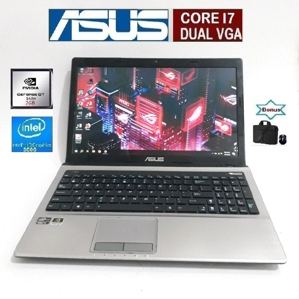 LAPTOP ASUS CORE I7 RAM 16GB HARDIS SSD 240GB
