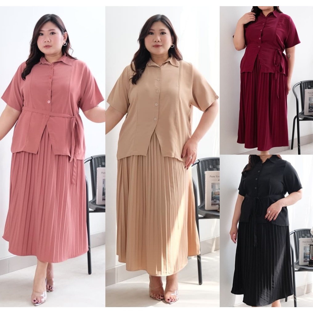CATEA SET - SETELAN ROK JUMBO XXXL BIGSIZE LD 130