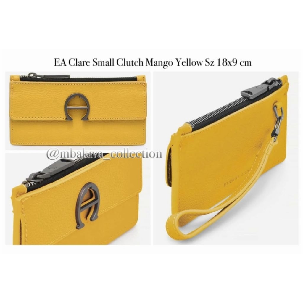 AE Clare Snall Clutch Mango Yellow