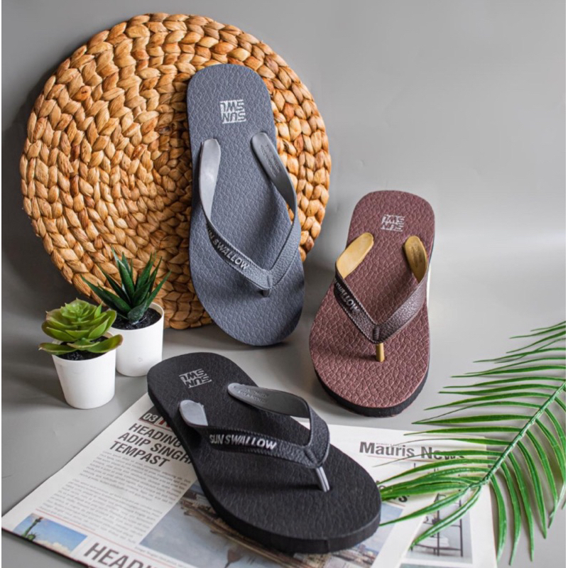 sandal sun swallow trek Sandal Jepit Sun Swallow Trek Seri - Sandal Karet Pria Wanita Tebal & Anti S