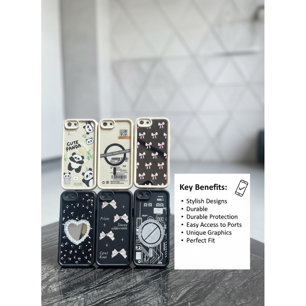 Case Oppo A83 Softcase Karakter Panda Ribbon Doberman Casing HP Oppo A83 Lucu Estetik Fashion Cover 