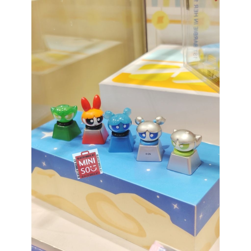 MINISO Blind Box Key Caps Keyboard POWER PUFFGIRLS Collection (1pc Random)