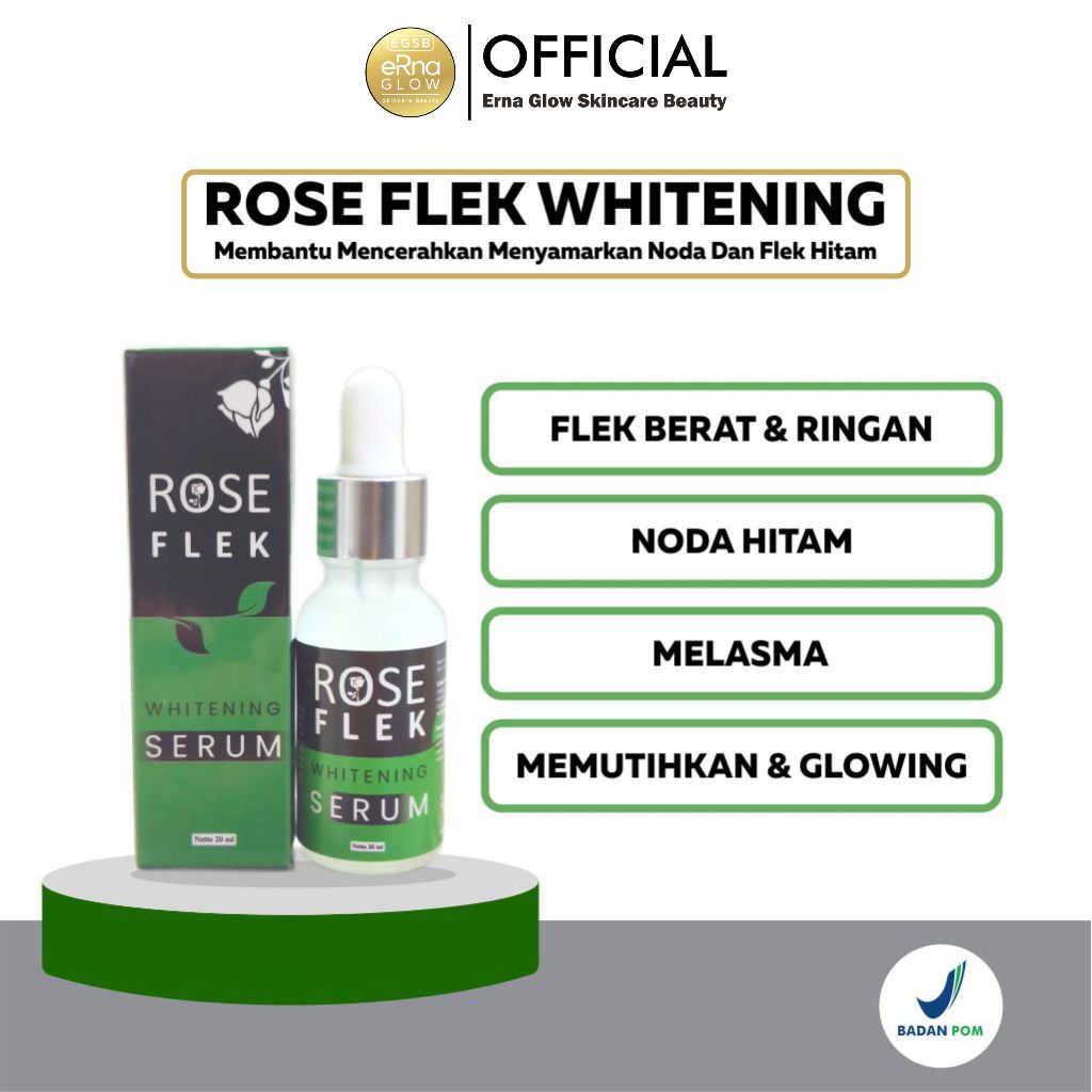 Erna Glow Skincare Beauty Serum Rose Flek Whitening Bpom