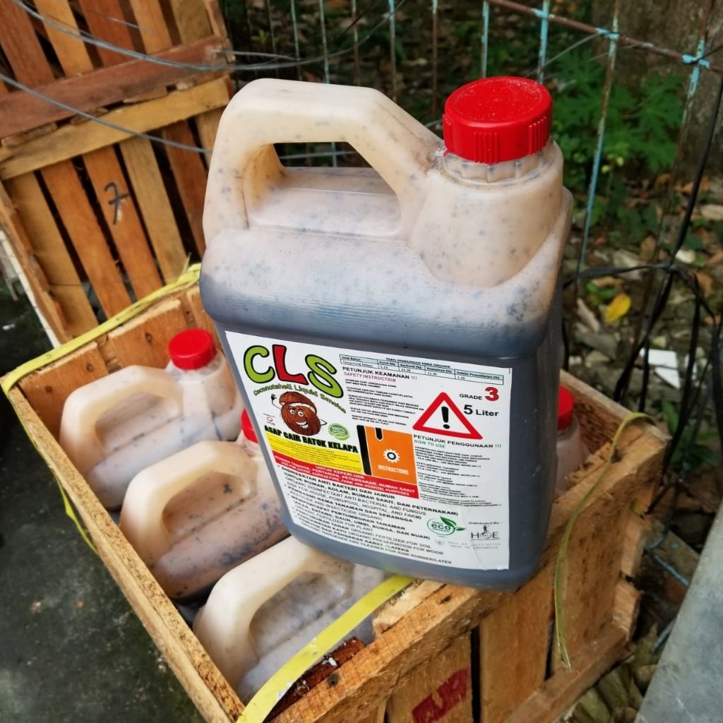 Disinfektan Kandang Penghilang Bau Cuka kayu asap cair batok kelapa 5 Liter