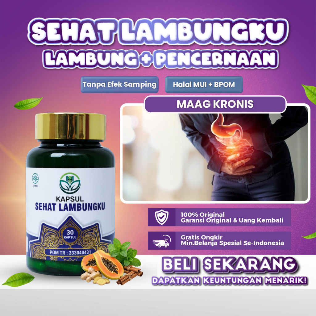 Sehat Lambungku Obat Herbal Masalah Lambung Maag Kronis GERD Tukak Lambung GERD