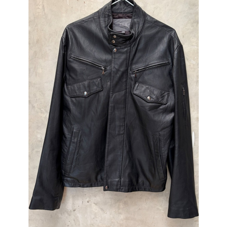 Jaket Kulit Asli Kulit Domba Slim Motor Rider Biker Preloved Cakep Like New