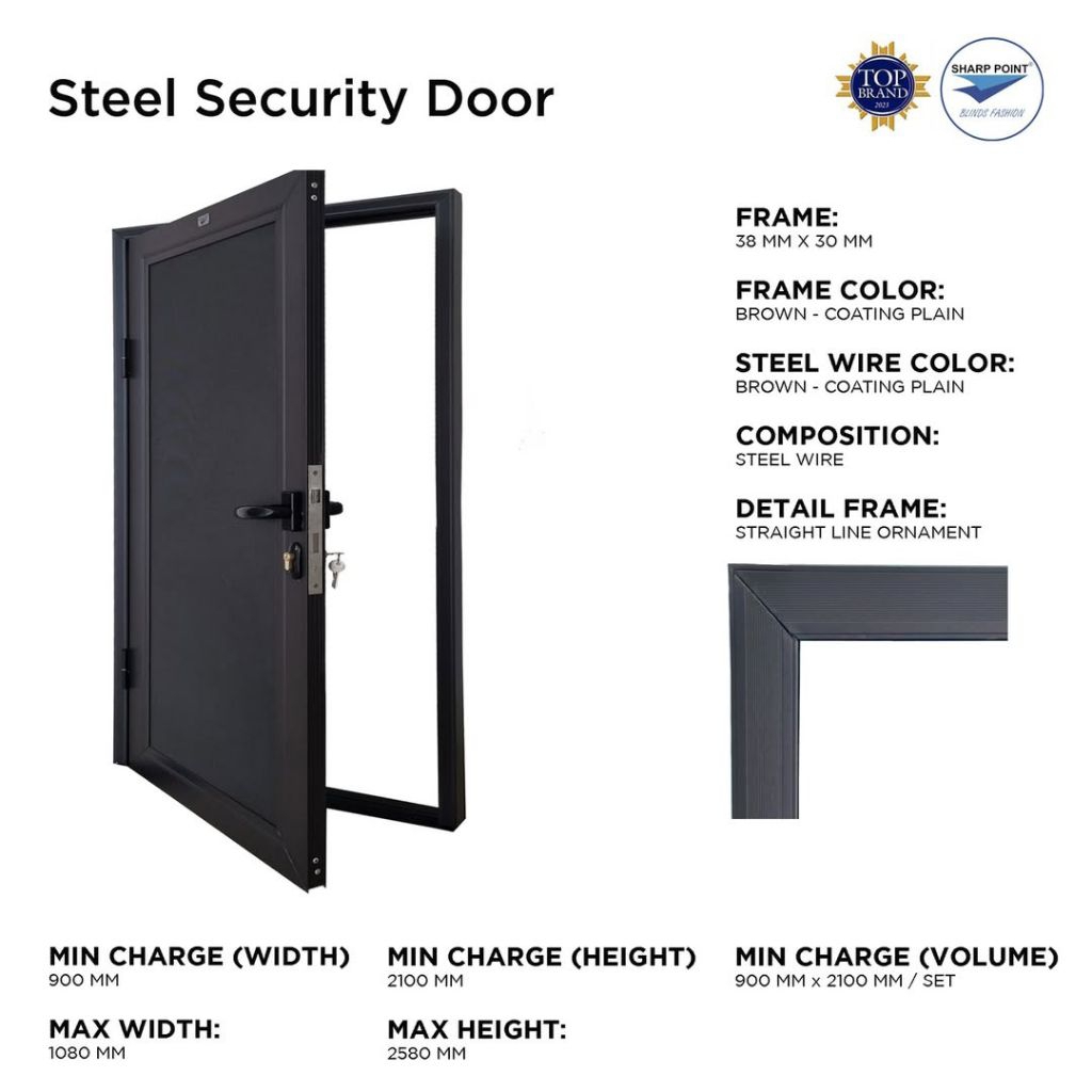 Security Stainless Steel Door / Pintu Kasa Nyamuk Baja