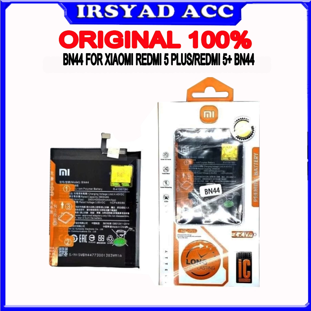 Baterai Battery Xiaomi ORIGINAL BN44 For Xiaomi Redmi 5 plus/Redmi 5+ BN44 ORIGINAL 100%