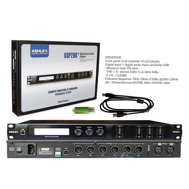 Speaker Management ASHLEY DSP 260 + DSP260+ ORIGINAL DLMS ASHLEY DSP260