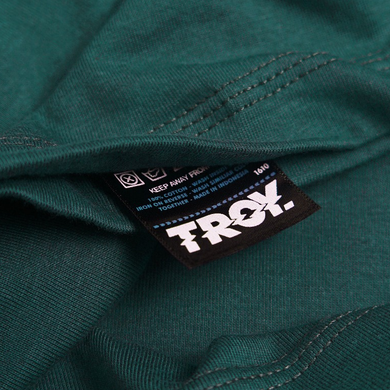 Troy Company Neck Strip Tshirt Green Astra Spica - Kaos Lengan Pendek Kaos Hijau KST 3051-2G1W