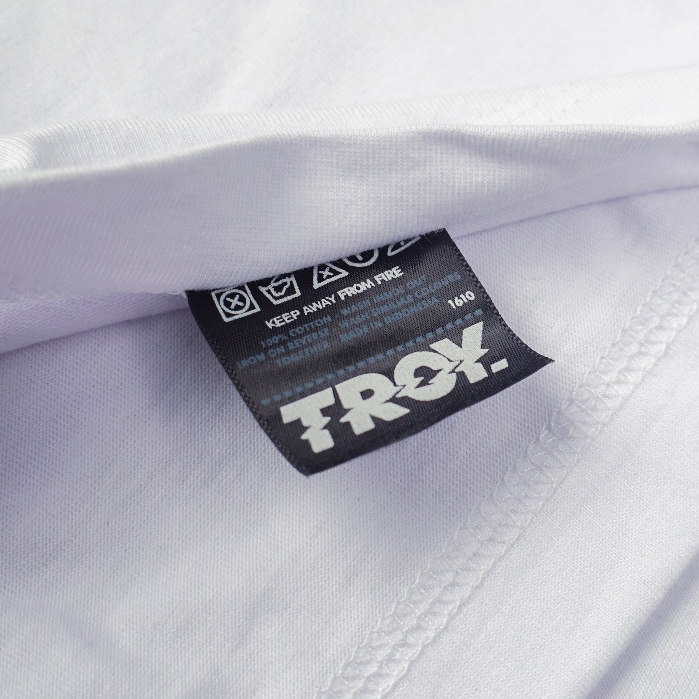 Troy Company Neck Strip Tshirt White Strange Culture - Kaos Lengan Pendek Kaos Putih KST 3058-2B1W
