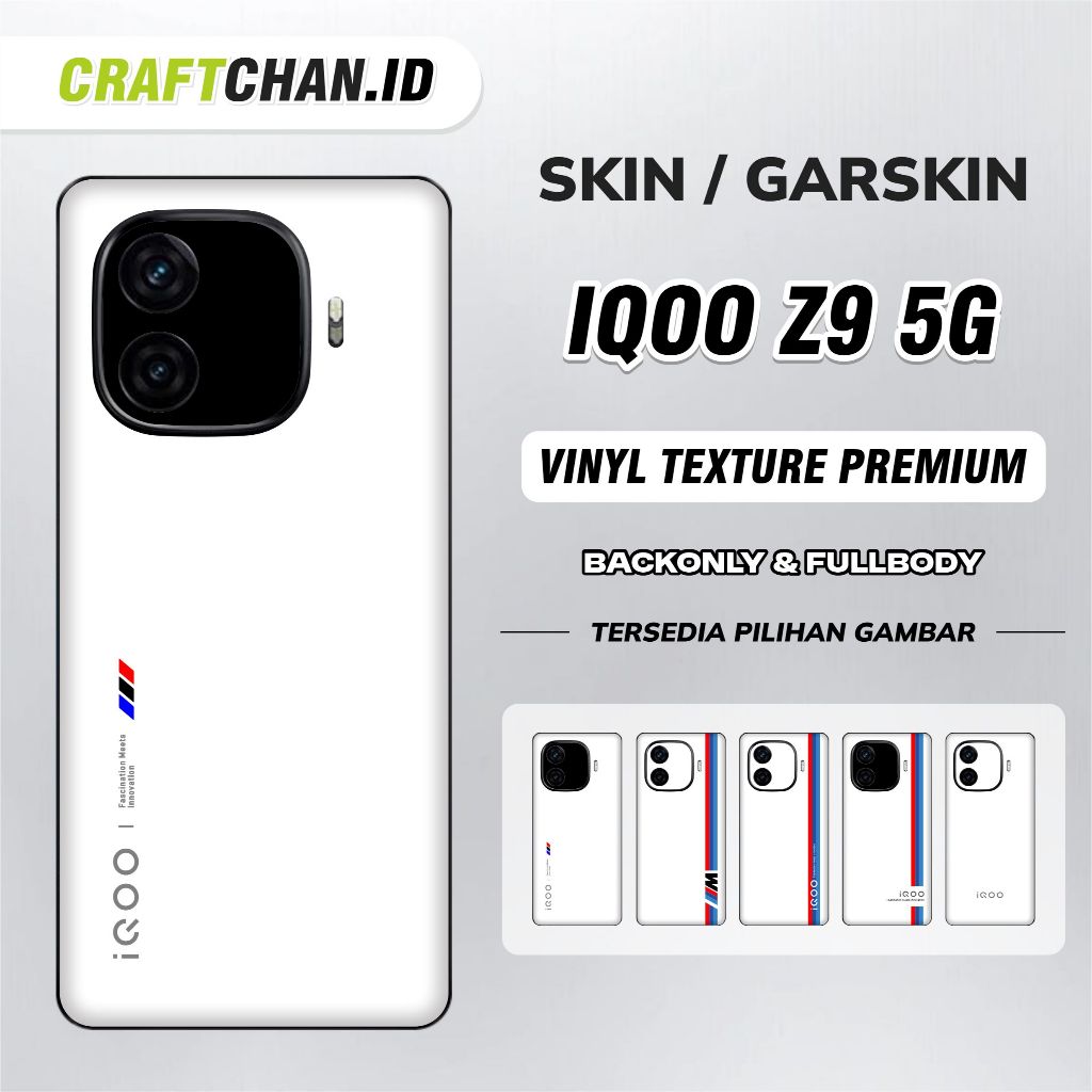(Craftchan.id) Skin Protector Garskin IQOO Z9 5G - BMW Edition - Tersedia Bckonly & Fullbody - Bebas