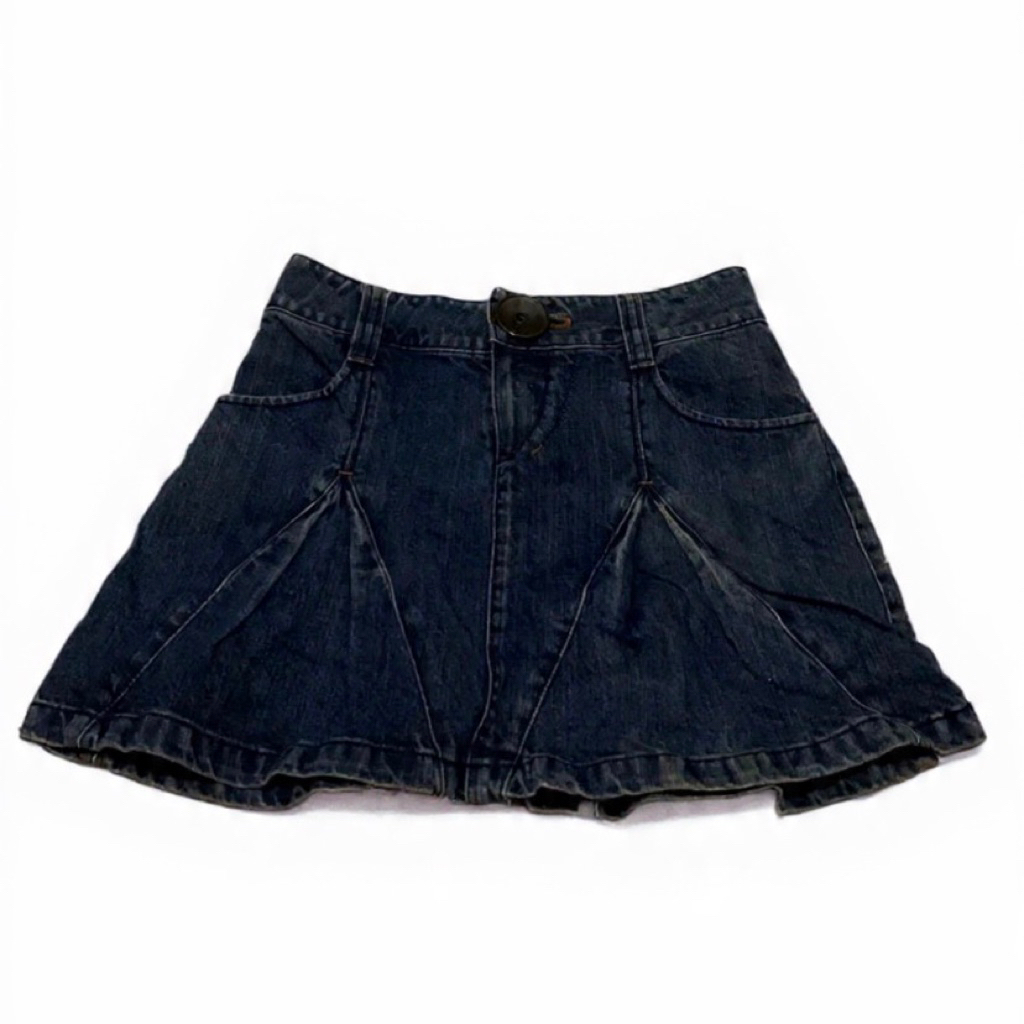 denim jeans skirt y2k | rok pendek jeans