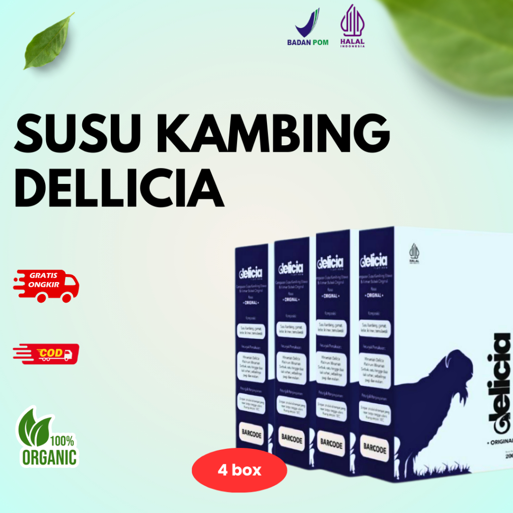 Susu Kambing Etawa Dellicia Platinum Paket 4 Box Menyehatkan Tubuh Anda