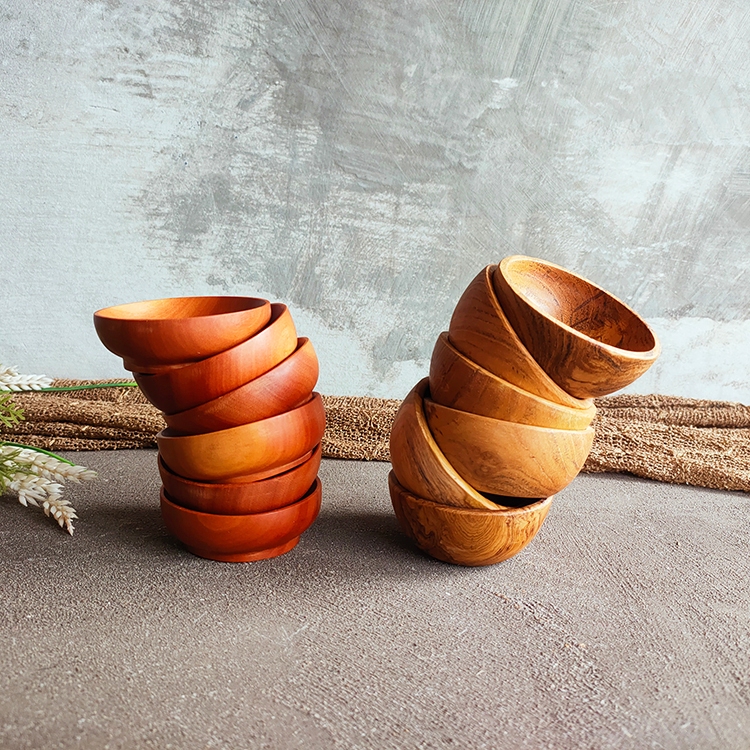 MANGKOK SAMBAL - Tempat Wadah Sambal/ Mangkok Wadah Saji/ Mangkok Kayu/ Tray Kayu