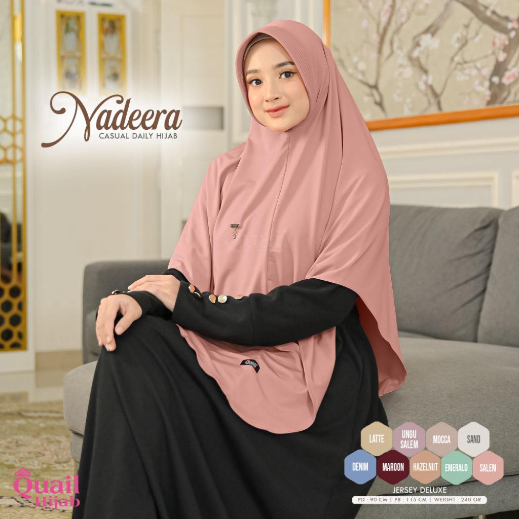 Quail Hijab Instan Bergo Premium Jersey NADEERA