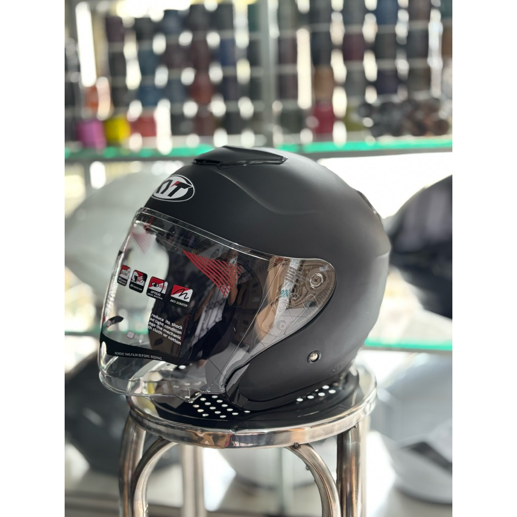 Helm kyt kyoto R warna hitam doff original hallface