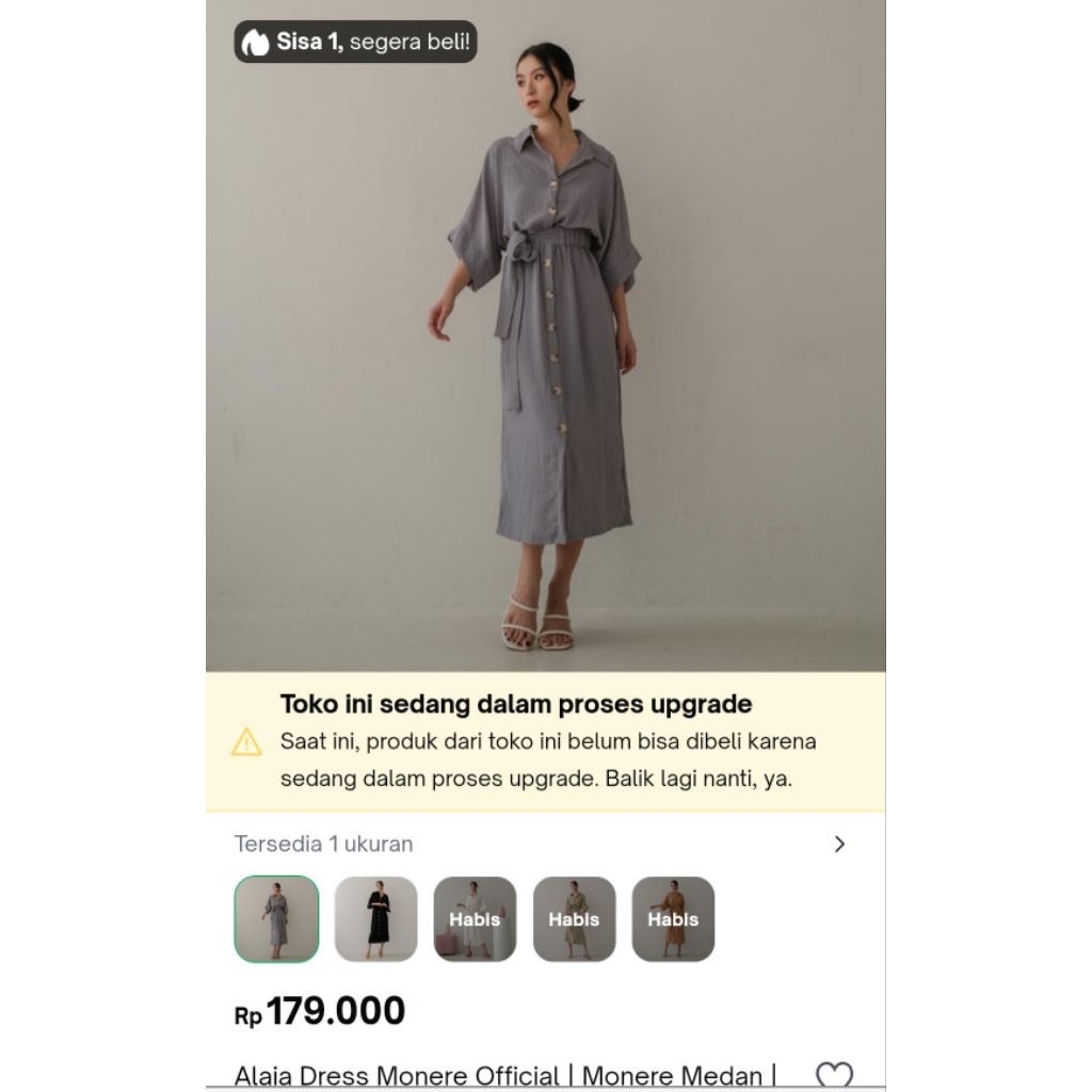 MONERE long dress alaia batwing ash blue