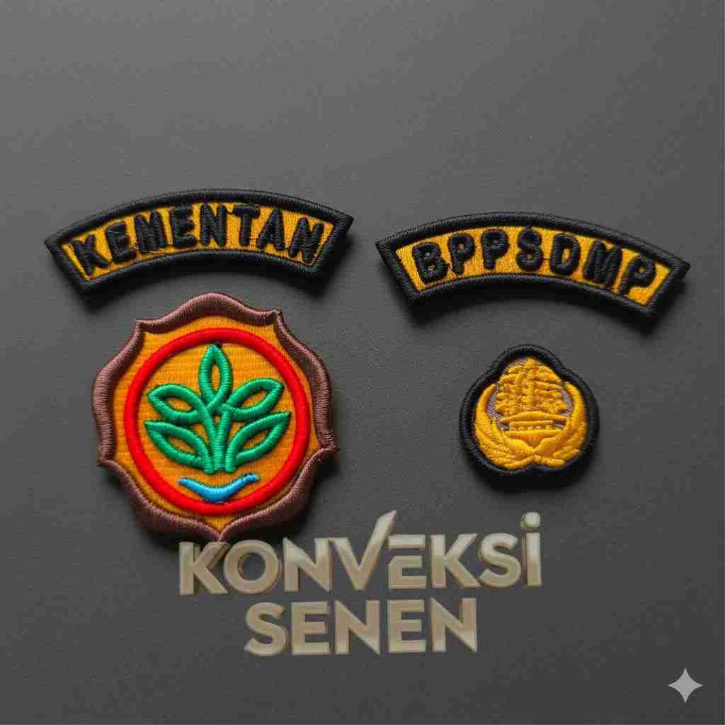 CUSTOM BORDIR/LOGO KEMENTAN BORDIR TIMBUL | bordir kementerian pertanian timbul