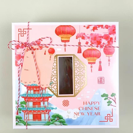 Box Kue Mooncake Kotak Packaging Hampers Imlek 20x20x7 Cm