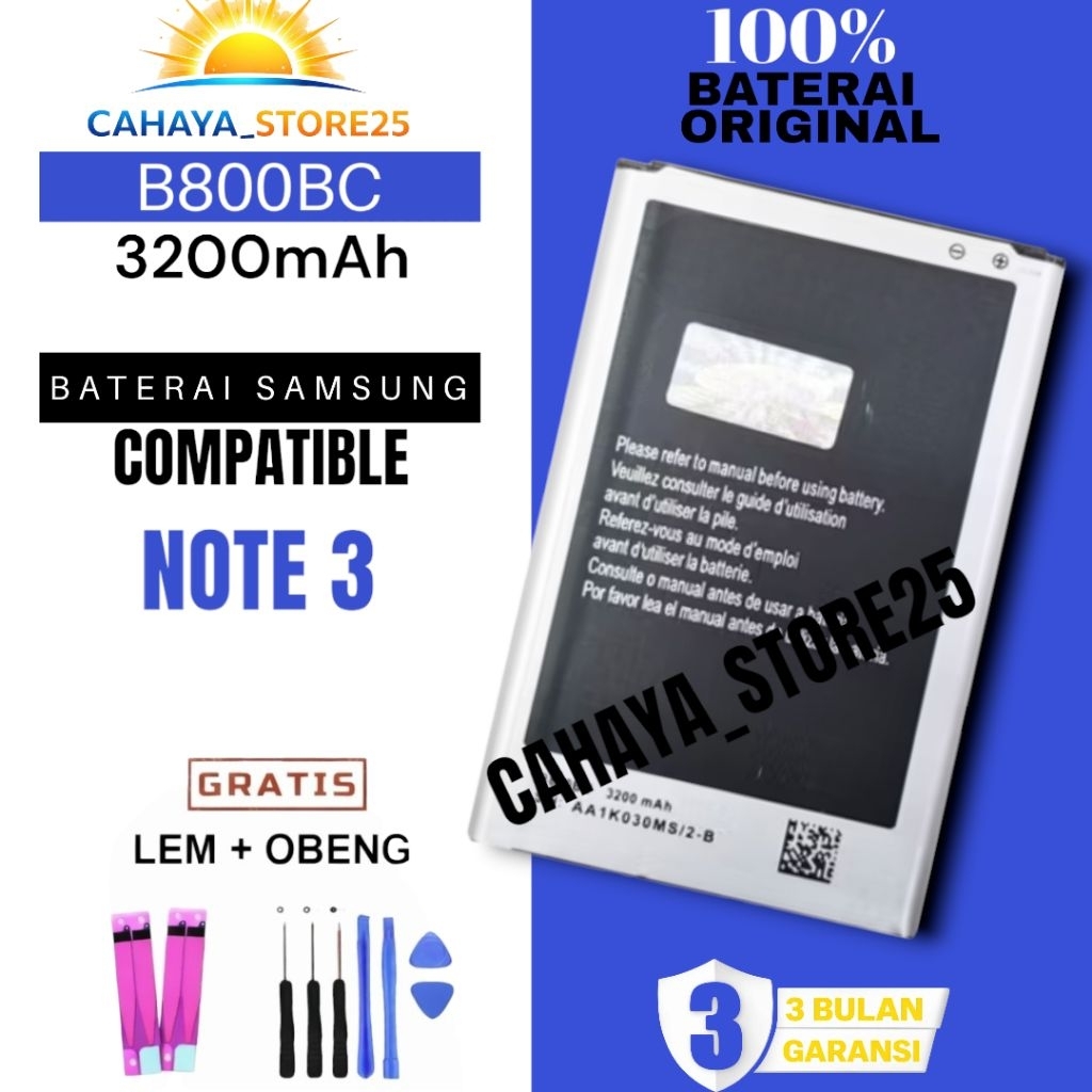 Baterai Batre B800BC Untuk SAMSUNG NOTE 3 N900 N9000