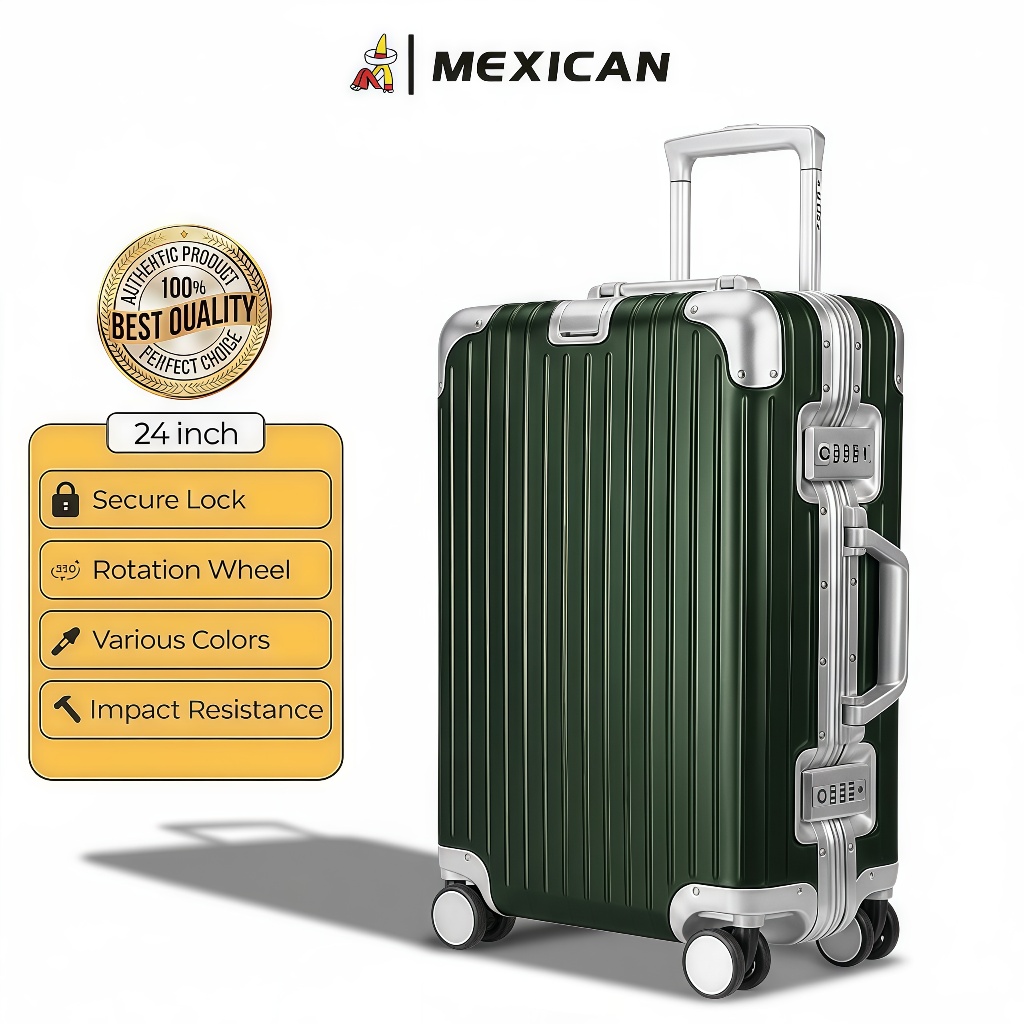 Mexican Koper Type 976 Aluminium 24 inch  PC Jerman Koper Bagasi dan Koper Kabin 20 inch