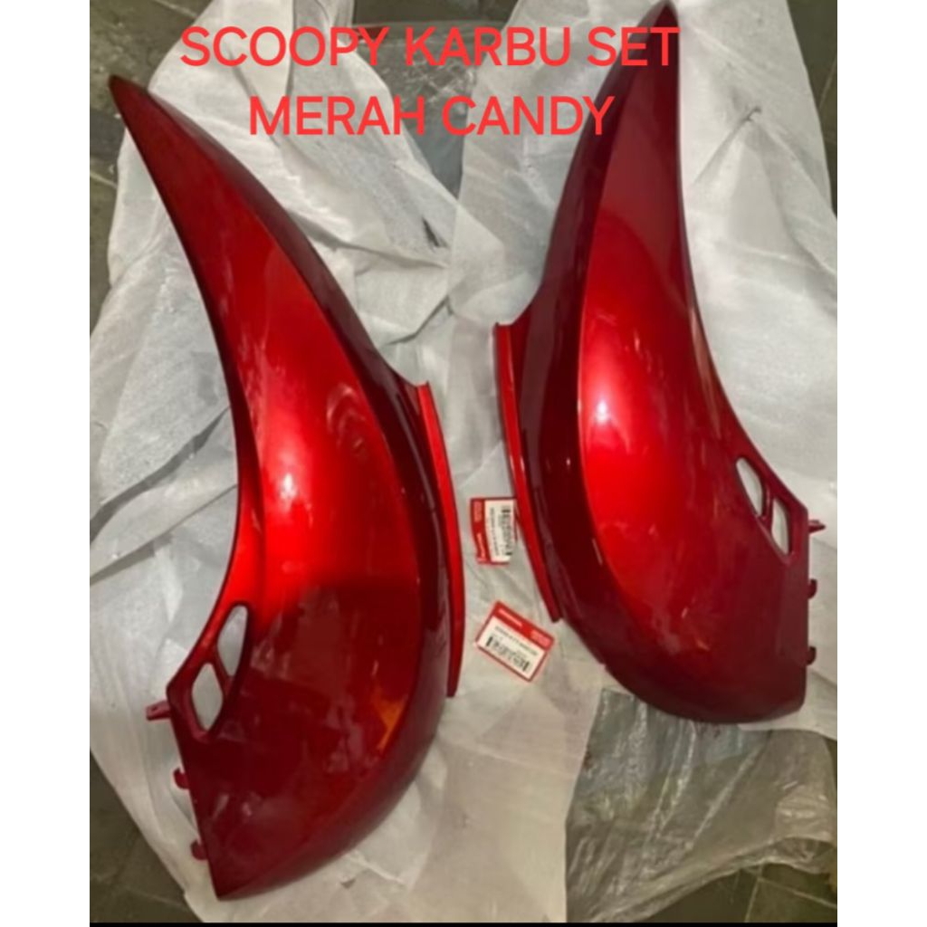 COVER BODY SAMPING SCOOPY KARBU MERAH CANDY KANAN KIRI ORIGINAL