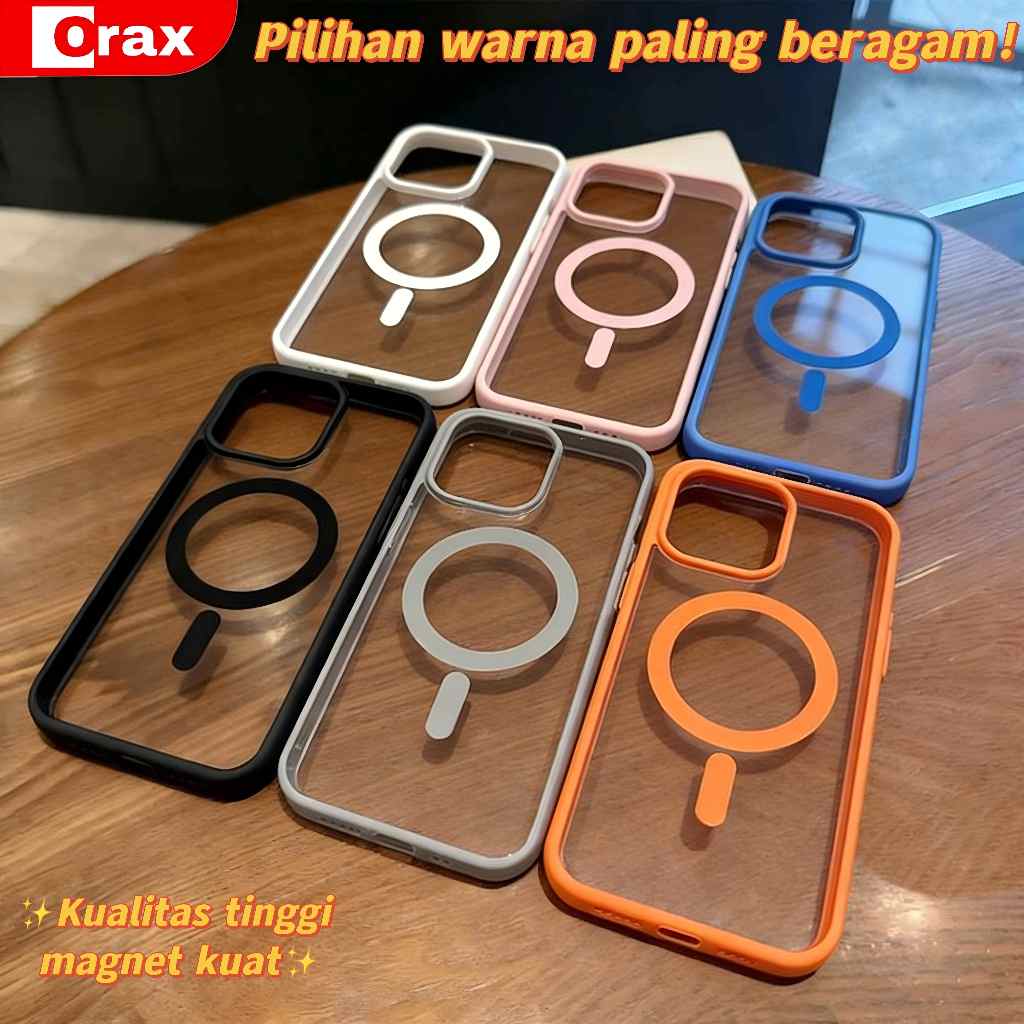 [OraX-Case]MagSafe Magnetic HD Acrylic Hard Clear Phone Case For iPhone 7Plus SE2 PlusProMax XS 15 8