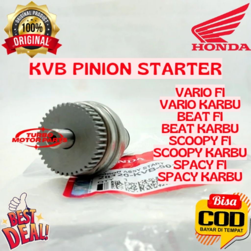 PINION STARTER ORIGINAL HONDA KODE KVB, PINION STARTER VARIO FI, PINION STARTER VARIO KARBU, PINION 