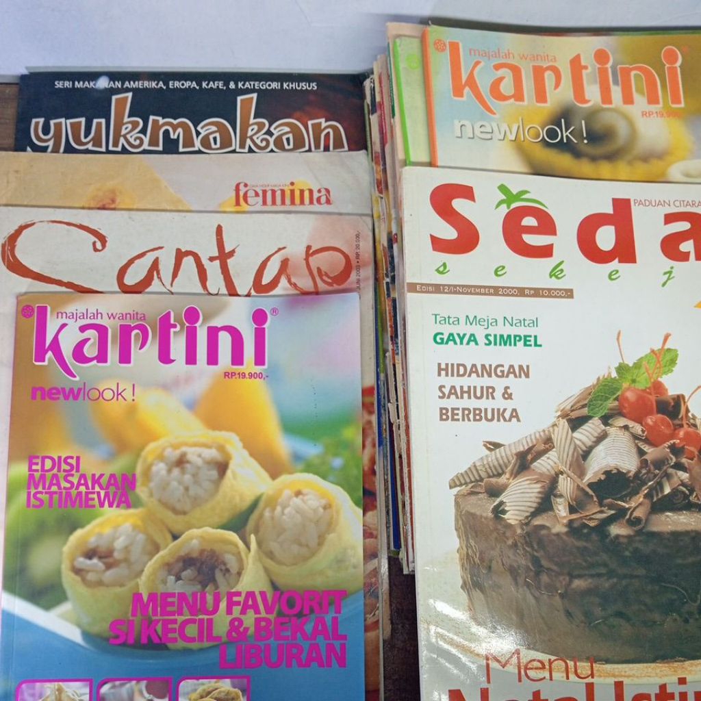Majalah sedap/majalah Kartini/majalah Femina/majalah santap/majalah yuk makan/majalah selera
