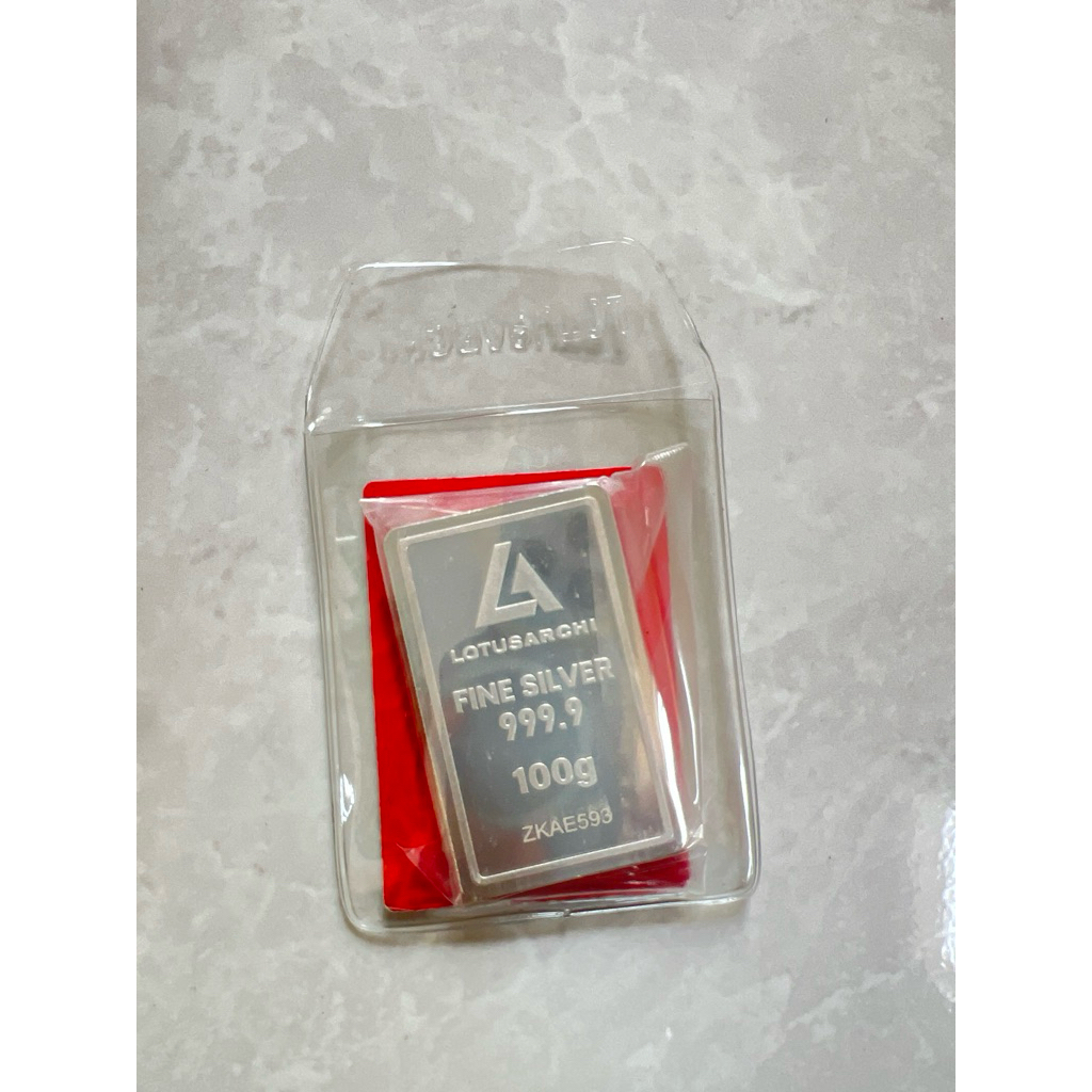 lotus archi fine silver 100gram barcode certy