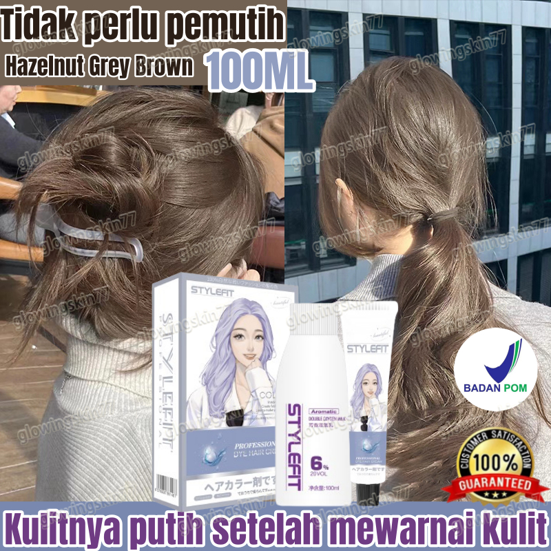 Cat Rambut Milk Tea Tidak Perlu Pemutihan Herbal Cat Rambut Milk Tea Brown Pewarna Rambut Milk Tea A
