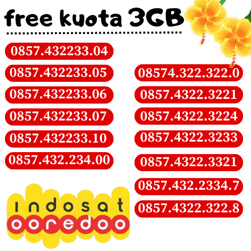 NOMOR CANTIK INDOSAT SERI 432233
