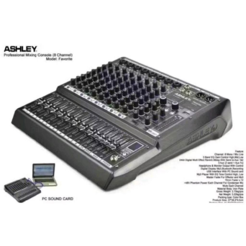 Mixer audio Ashley Favorite 8 original 8channel | MELODY CLASSIC