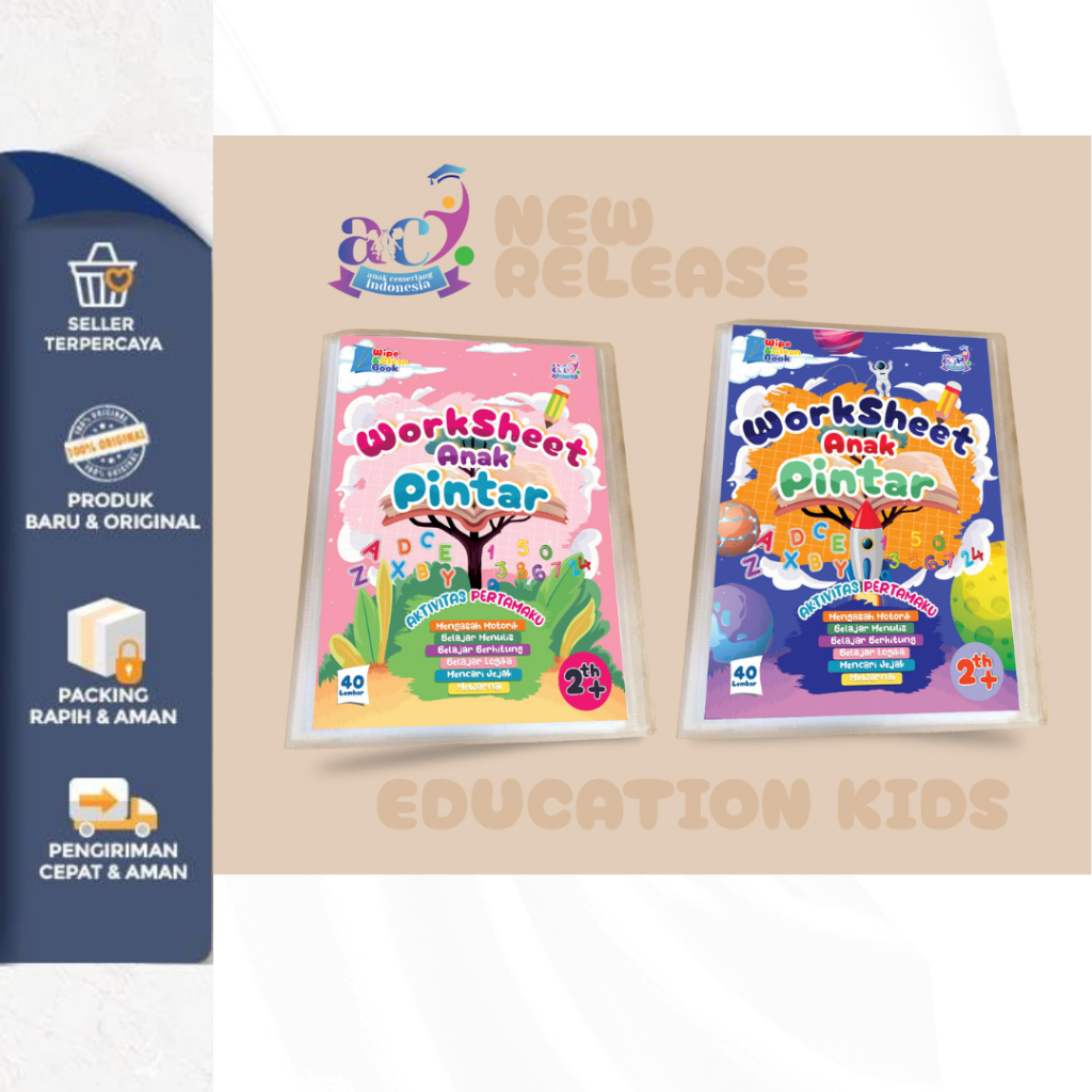 Toko99 - Buku Aktivitas Pertamaku terbaru Worksheet Anak Pra TK 2 3 4 Tahun Paud Buku Edukasi Anak B