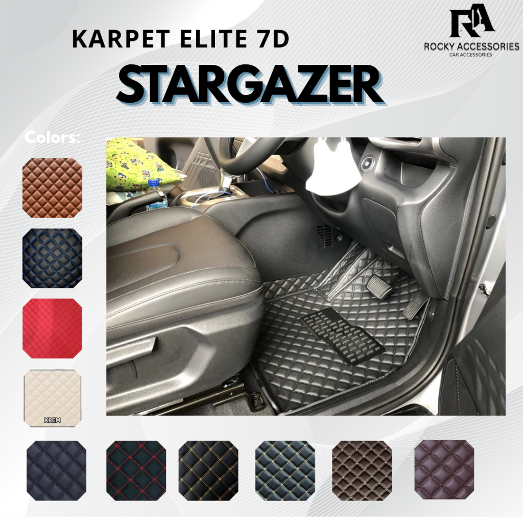 HAIMA Karpet Mobil Elite 7D Hyundai Stargazer 2024-2025 Anti Slip TPE Sintetis Multiwarna