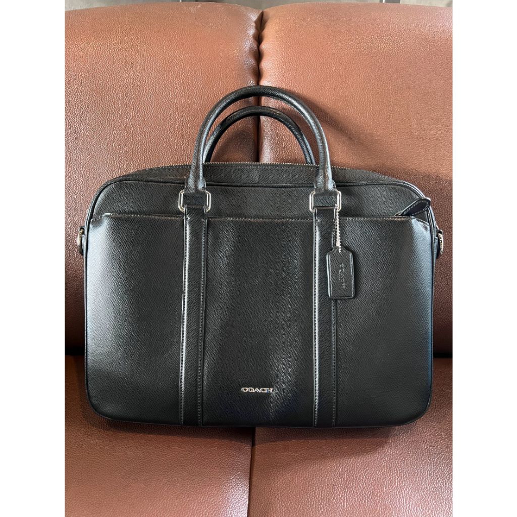 Tas Kantor Coach** Leather Second