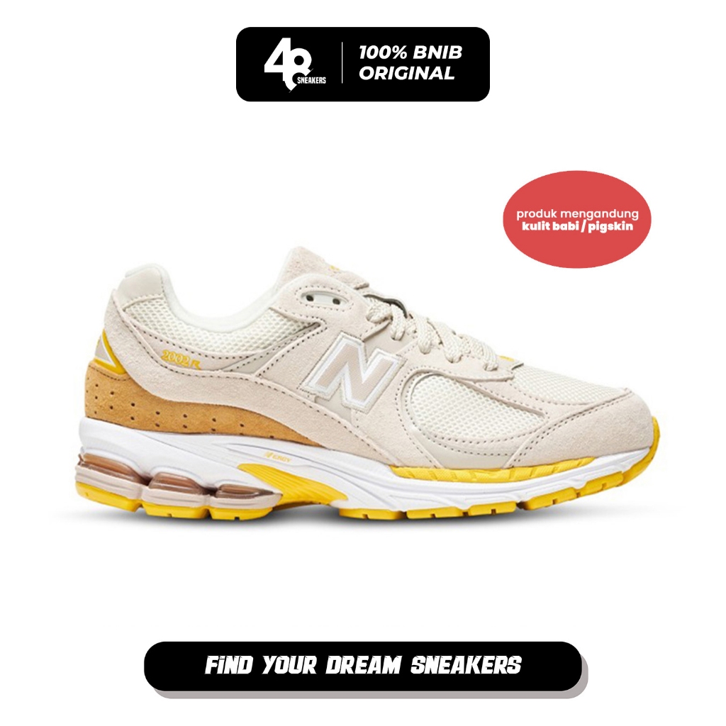 Sepatu Pria Sneakers NewBalance 2002R YELLOW  (M2002RFU) Original