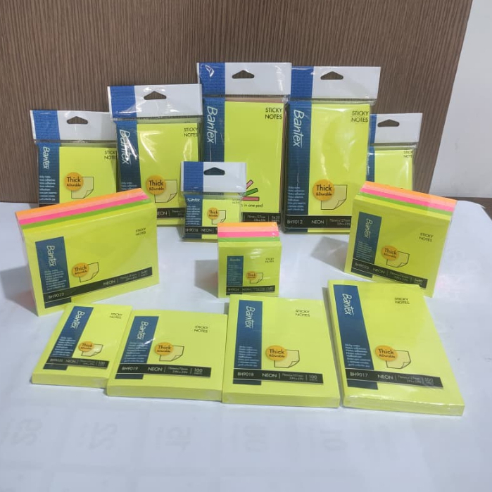 Bantex Memo Tempel / Sticky Note Polos Tebal dan Tahan Lama BH90XX