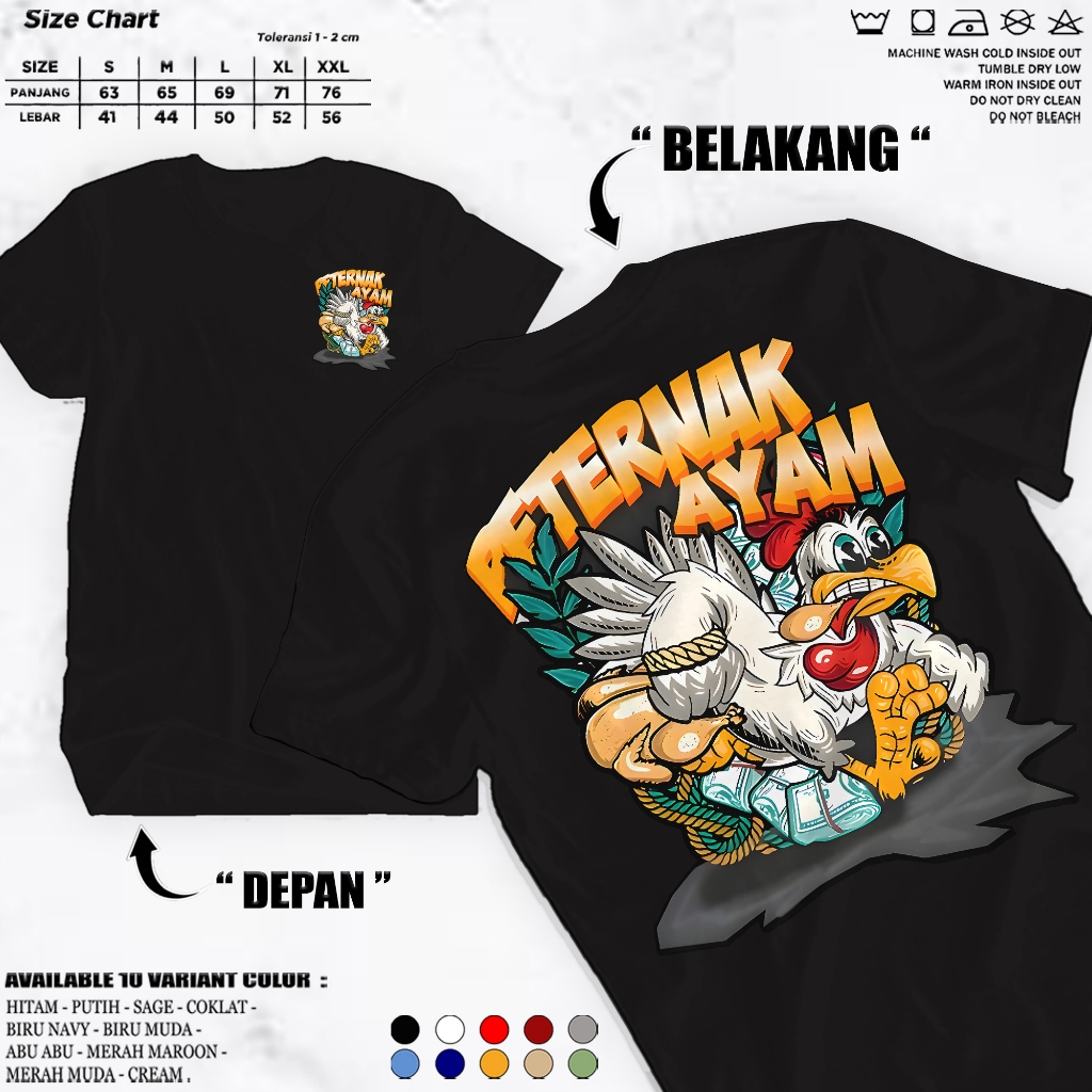 KAOS AYAM BROILER COMMUNIT BAJU JURAGAN AYAM BROILER BOS AYAM POTONG KAOS PETERNAK MUDA BISA COD
