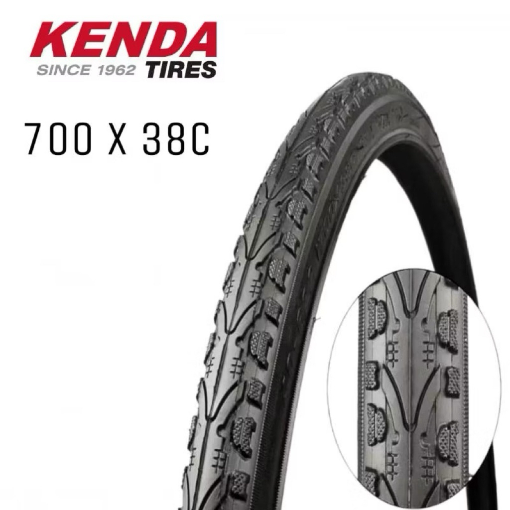Ban luar Kenda 700 x 38c Nylon BLACK